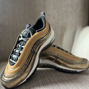 Nike Air Max 97 White Metallic Gold (Golden Gals) DO5881-700 Women's Size 9